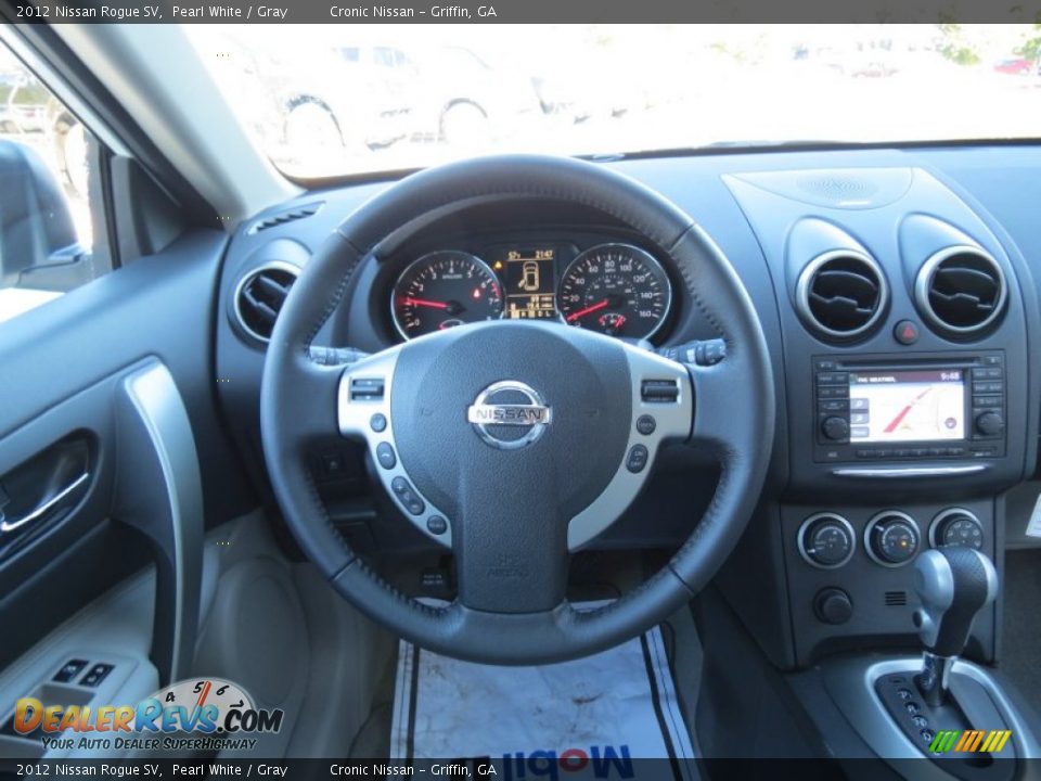 2012 Nissan Rogue SV Pearl White / Gray Photo #13