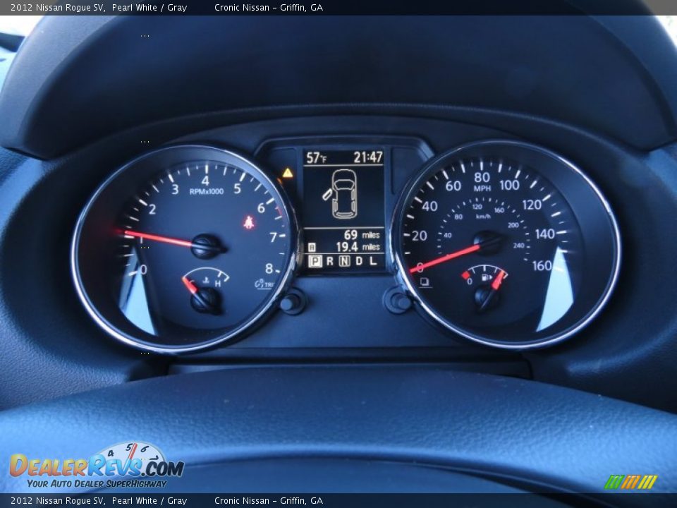 2012 Nissan Rogue SV Pearl White / Gray Photo #17
