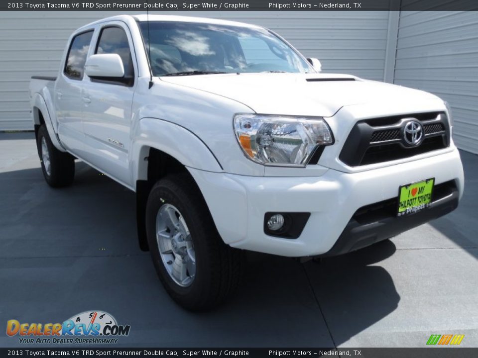 2013 Toyota Tacoma V6 TRD Sport Prerunner Double Cab Super White / Graphite Photo #1