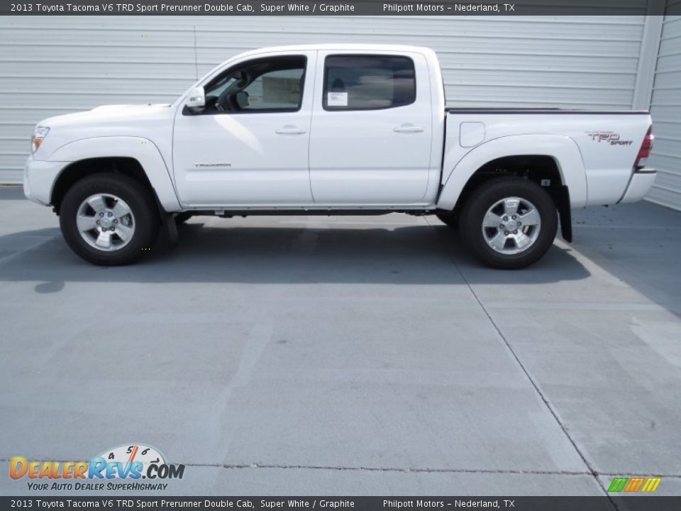 2013 Toyota Tacoma V6 TRD Sport Prerunner Double Cab Super White / Graphite Photo #5