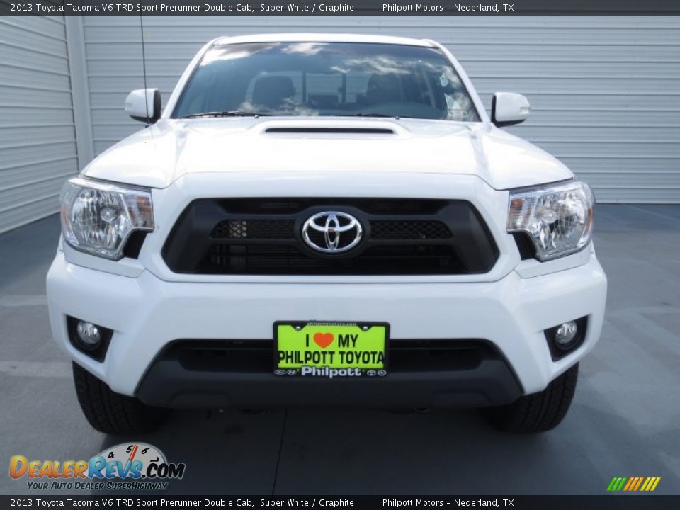 2013 Toyota Tacoma V6 TRD Sport Prerunner Double Cab Super White / Graphite Photo #7