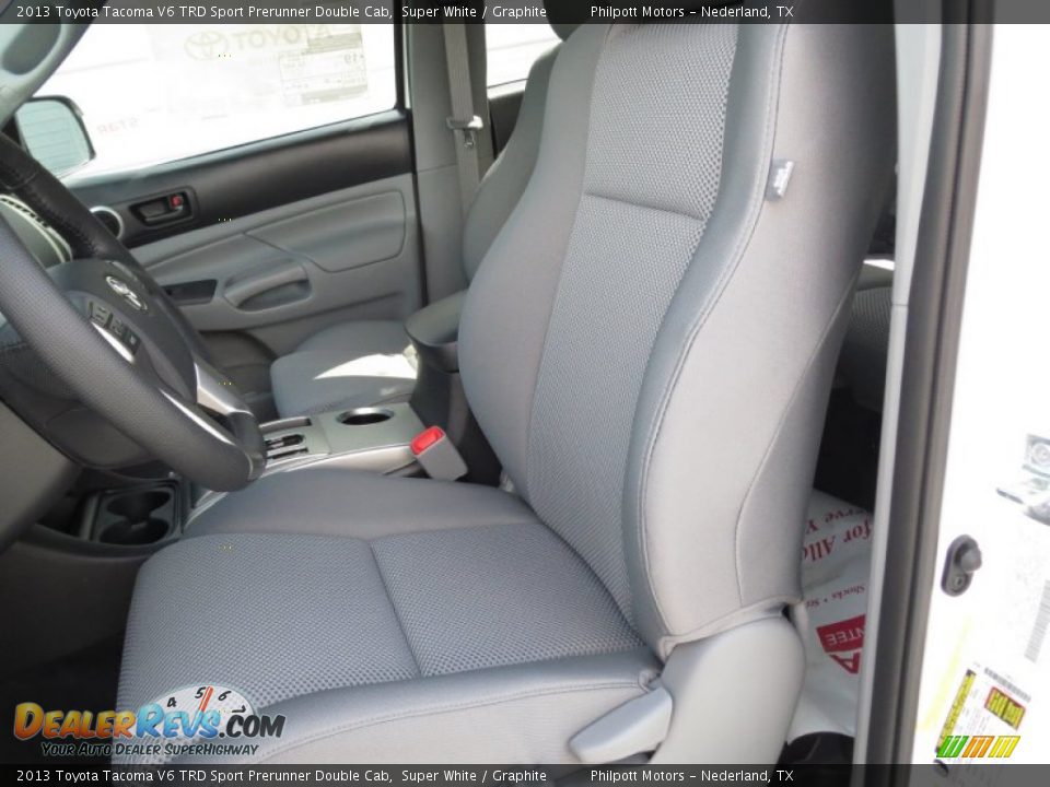 2013 Toyota Tacoma V6 TRD Sport Prerunner Double Cab Super White / Graphite Photo #22