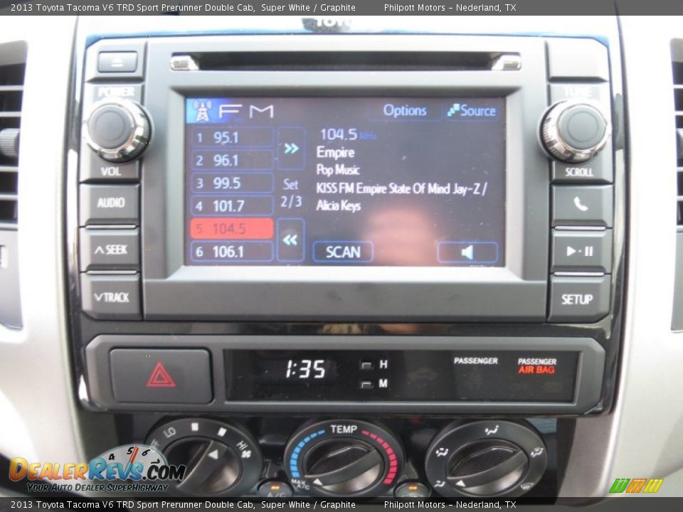 Audio System of 2013 Toyota Tacoma V6 TRD Sport Prerunner Double Cab Photo #26