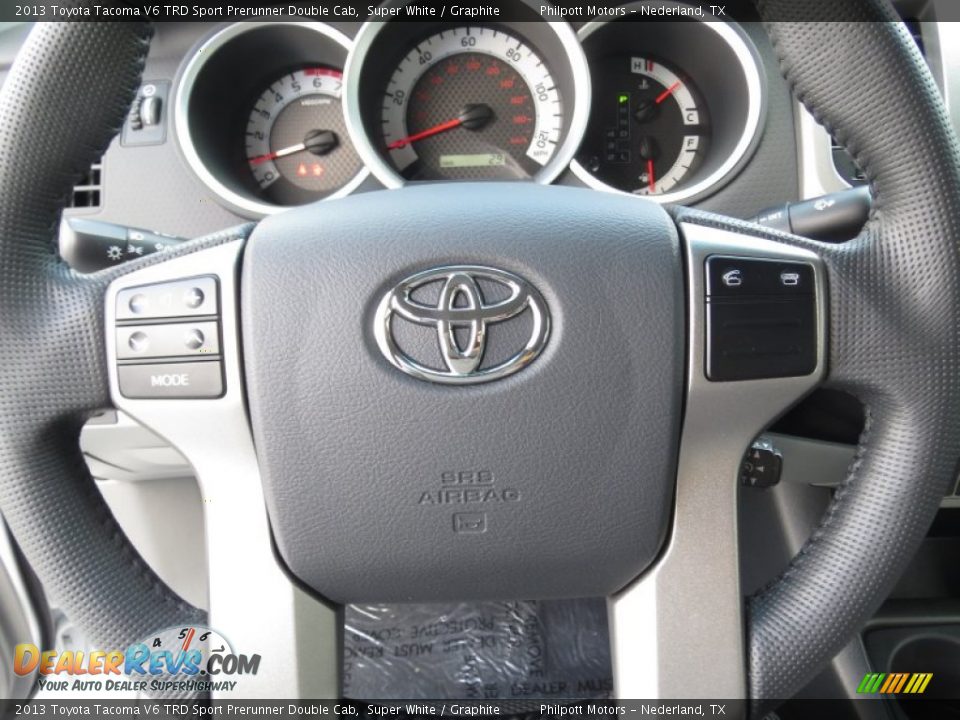 2013 Toyota Tacoma V6 TRD Sport Prerunner Double Cab Steering Wheel Photo #29