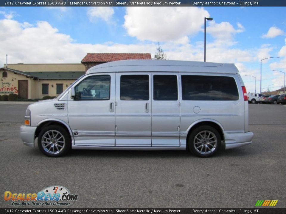 Sheer Silver Metallic 2012 Chevrolet Express 1500 AWD Passenger Conversion Van Photo #2