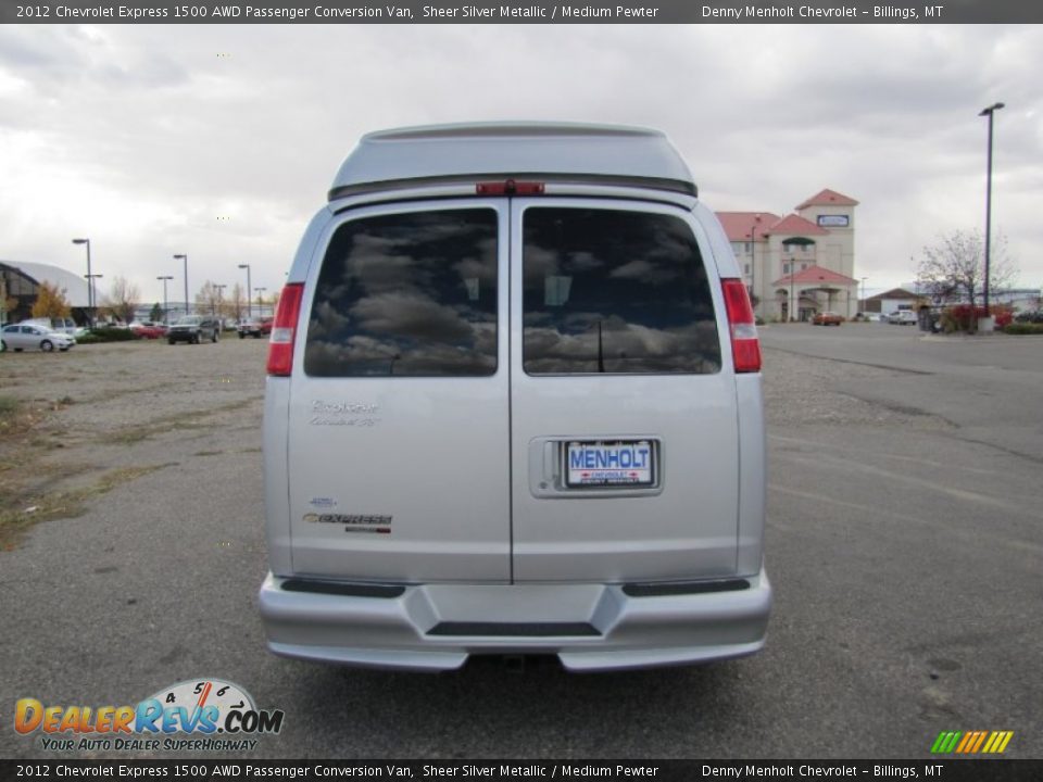 2012 Chevrolet Express 1500 AWD Passenger Conversion Van Sheer Silver Metallic / Medium Pewter Photo #4