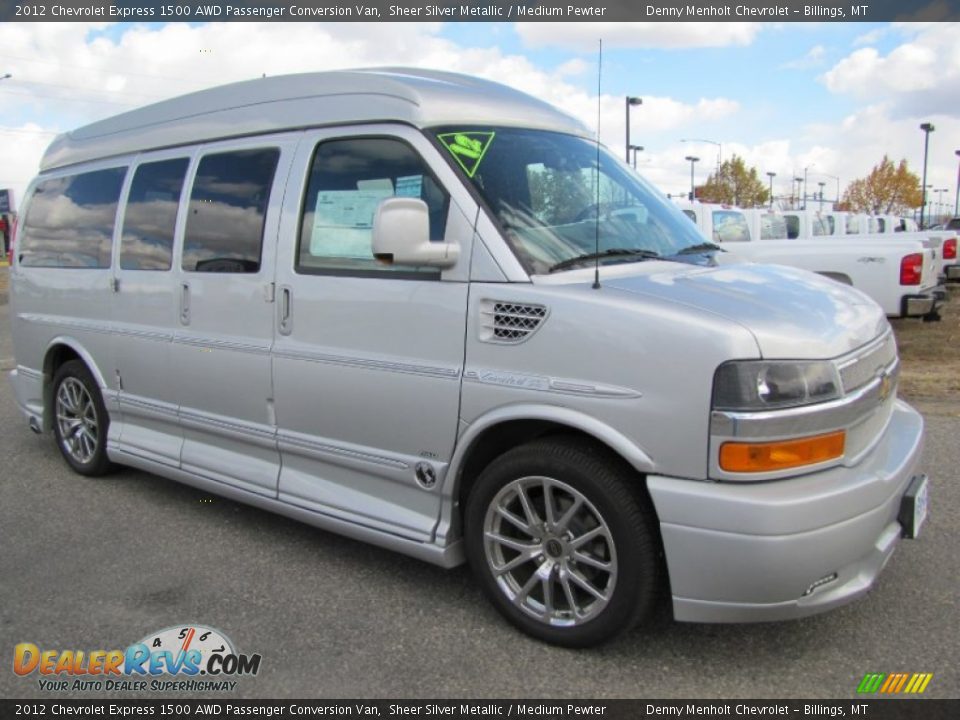 Sheer Silver Metallic 2012 Chevrolet Express 1500 AWD Passenger Conversion Van Photo #7