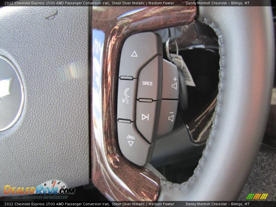 Controls of 2012 Chevrolet Express 1500 AWD Passenger Conversion Van Photo #20