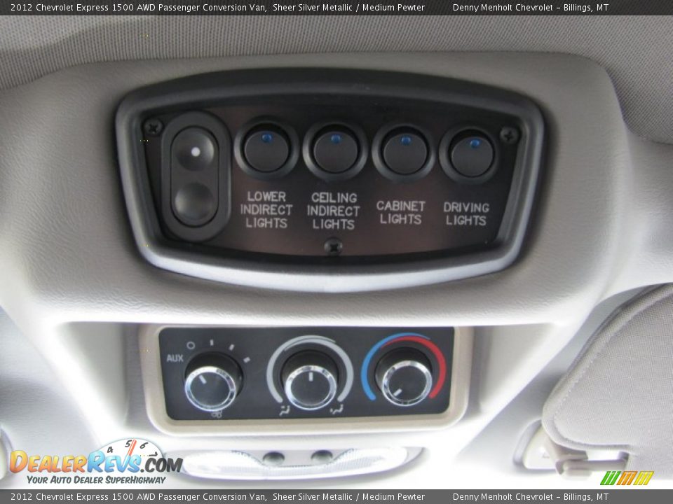 Controls of 2012 Chevrolet Express 1500 AWD Passenger Conversion Van Photo #27