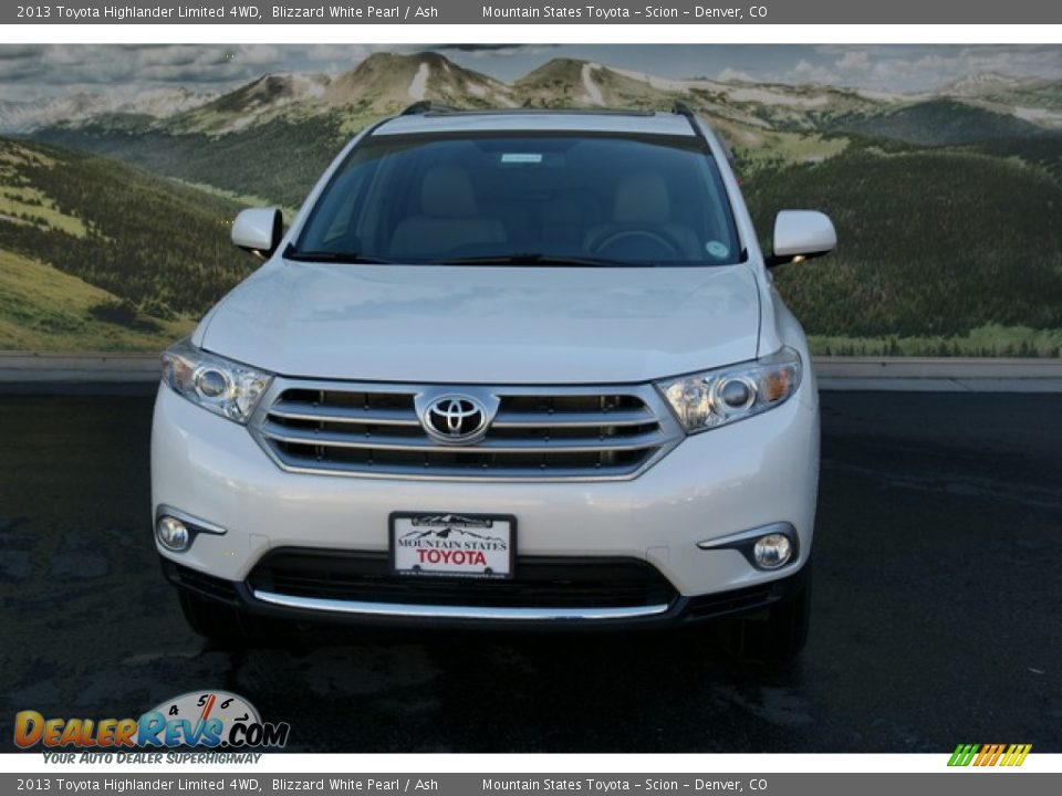 2013 Toyota Highlander Limited 4WD Blizzard White Pearl / Ash Photo #3