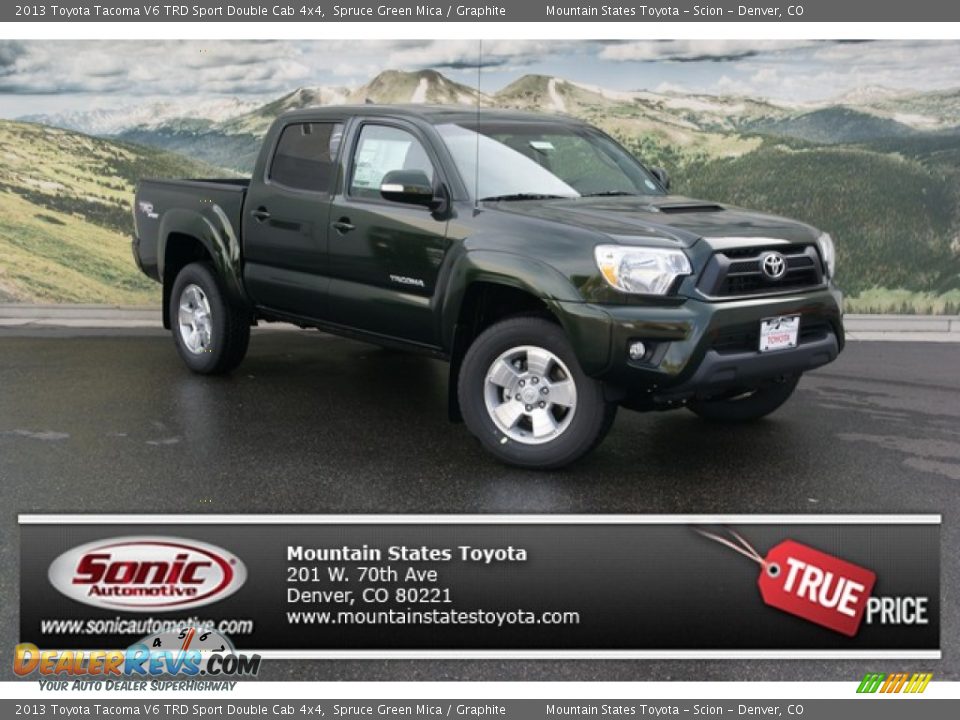 2013 Toyota Tacoma V6 TRD Sport Double Cab 4x4 Spruce Green Mica / Graphite Photo #1