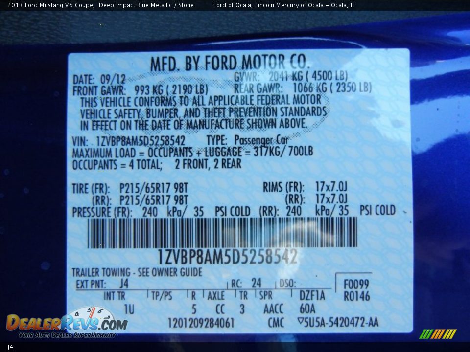 ford-color-code-j4-deep-impact-blue-metallic-dealerrevs