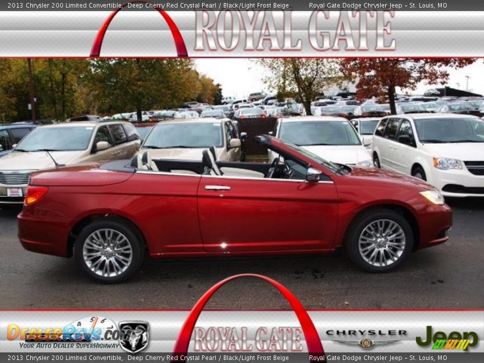 2013 Chrysler 200 Limited Convertible Deep Cherry Red Crystal Pearl / Black/Light Frost Beige Photo #1