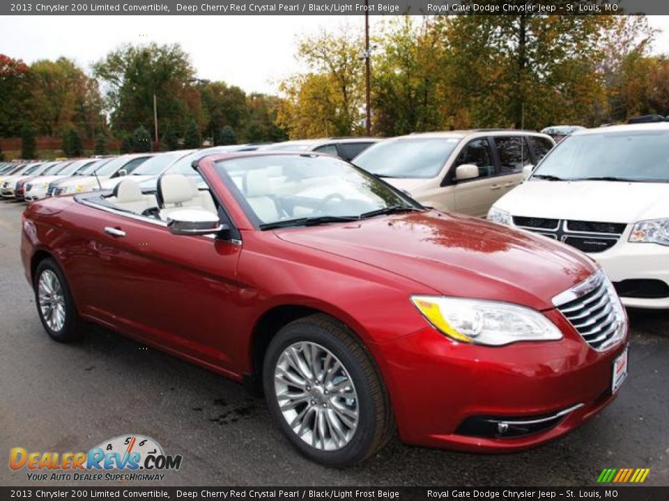 2013 Chrysler 200 Limited Convertible Deep Cherry Red Crystal Pearl / Black/Light Frost Beige Photo #2