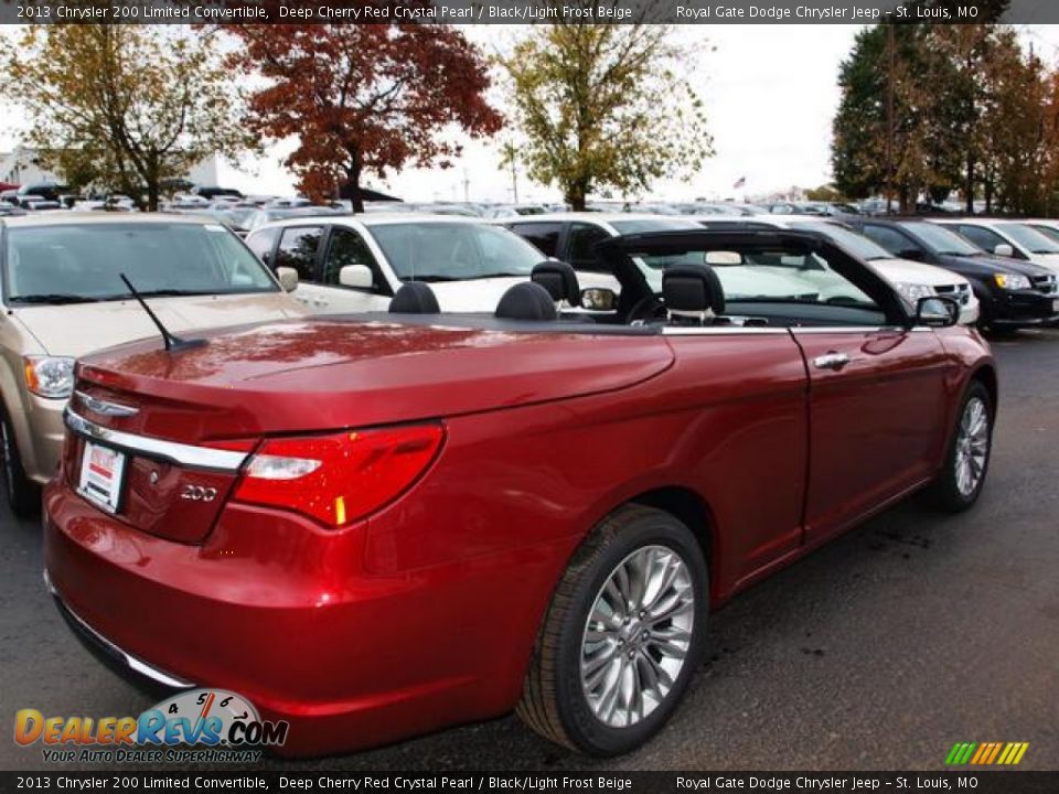 2013 Chrysler 200 Limited Convertible Deep Cherry Red Crystal Pearl / Black/Light Frost Beige Photo #3