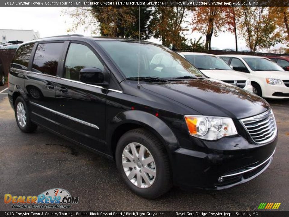 2013 Chrysler Town & Country Touring Brilliant Black Crystal Pearl / Black/Light Graystone Photo #2