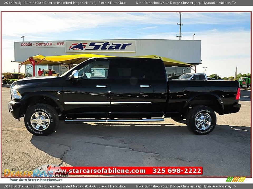 2012 Dodge Ram 2500 HD Laramie Limited Mega Cab 4x4 Black / Dark Slate Photo #3