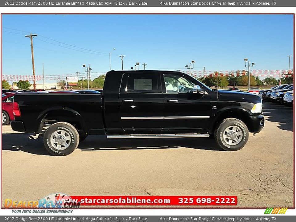 2012 Dodge Ram 2500 HD Laramie Limited Mega Cab 4x4 Black / Dark Slate Photo #10