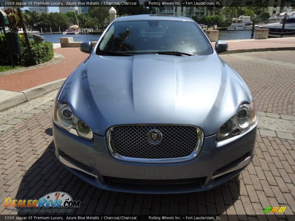 2009 Jaguar XF Premium Luxury Azure Blue Metallic / Charcoal/Charcoal Photo #5