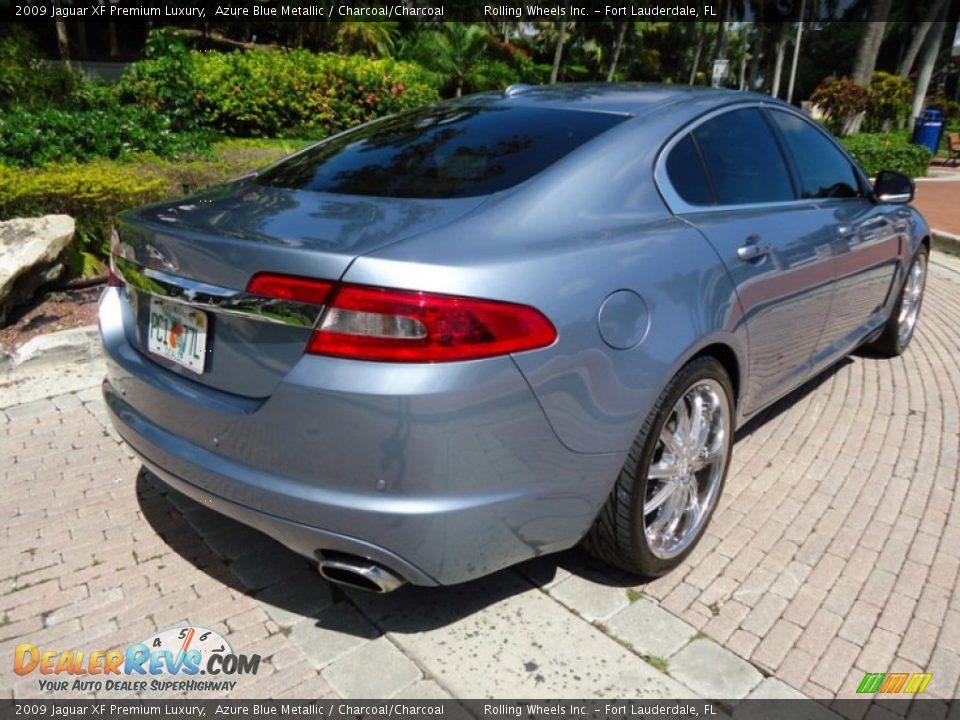 2009 Jaguar XF Premium Luxury Azure Blue Metallic / Charcoal/Charcoal Photo #7