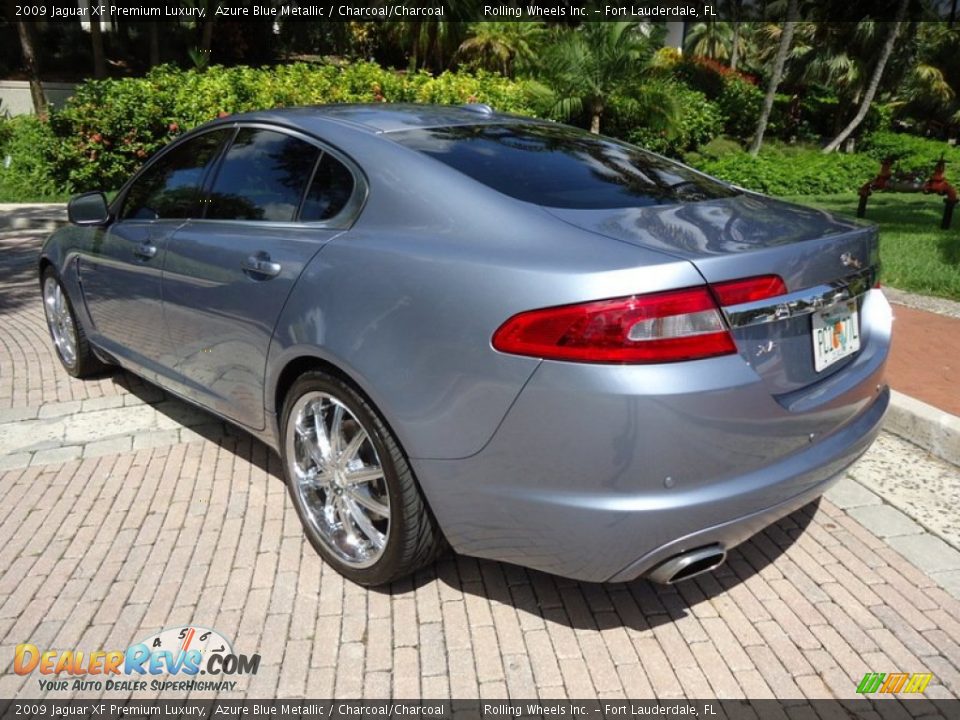 2009 Jaguar XF Premium Luxury Azure Blue Metallic / Charcoal/Charcoal Photo #8