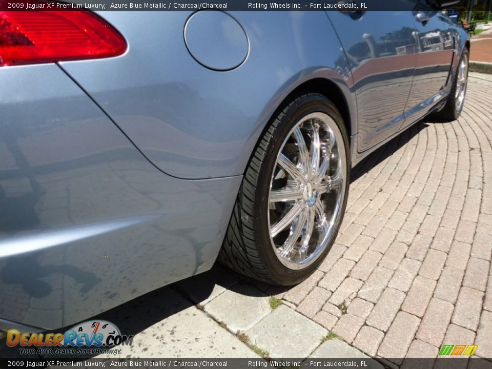 2009 Jaguar XF Premium Luxury Azure Blue Metallic / Charcoal/Charcoal Photo #11