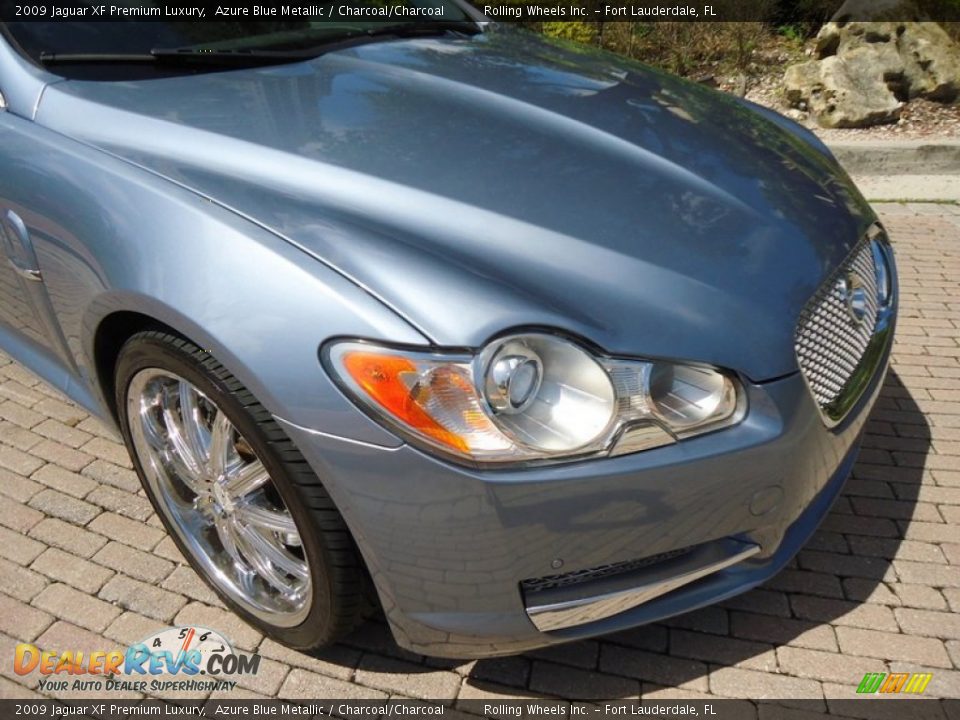 2009 Jaguar XF Premium Luxury Azure Blue Metallic / Charcoal/Charcoal Photo #13