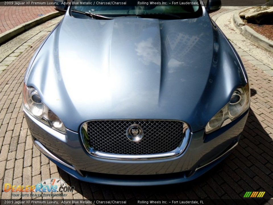 2009 Jaguar XF Premium Luxury Azure Blue Metallic / Charcoal/Charcoal Photo #14