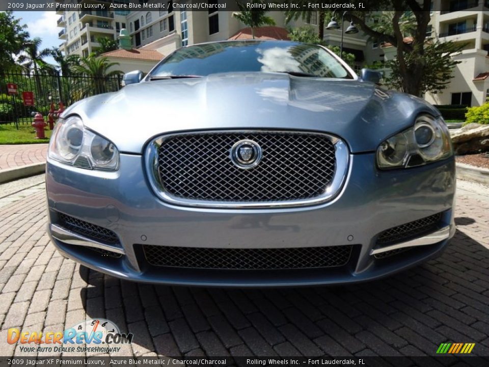 2009 Jaguar XF Premium Luxury Azure Blue Metallic / Charcoal/Charcoal Photo #16