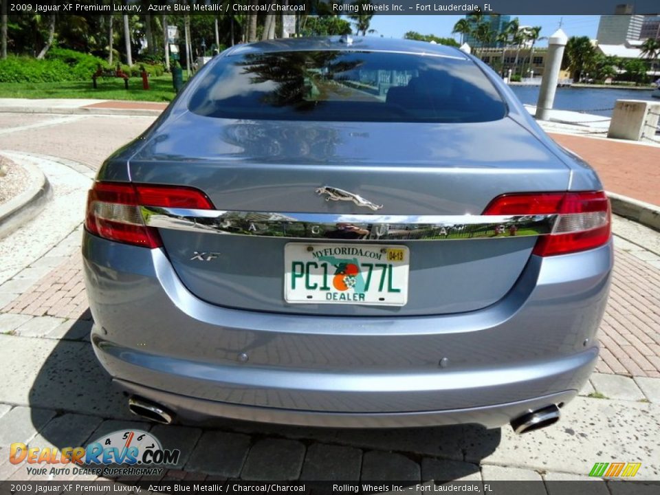 2009 Jaguar XF Premium Luxury Azure Blue Metallic / Charcoal/Charcoal Photo #22