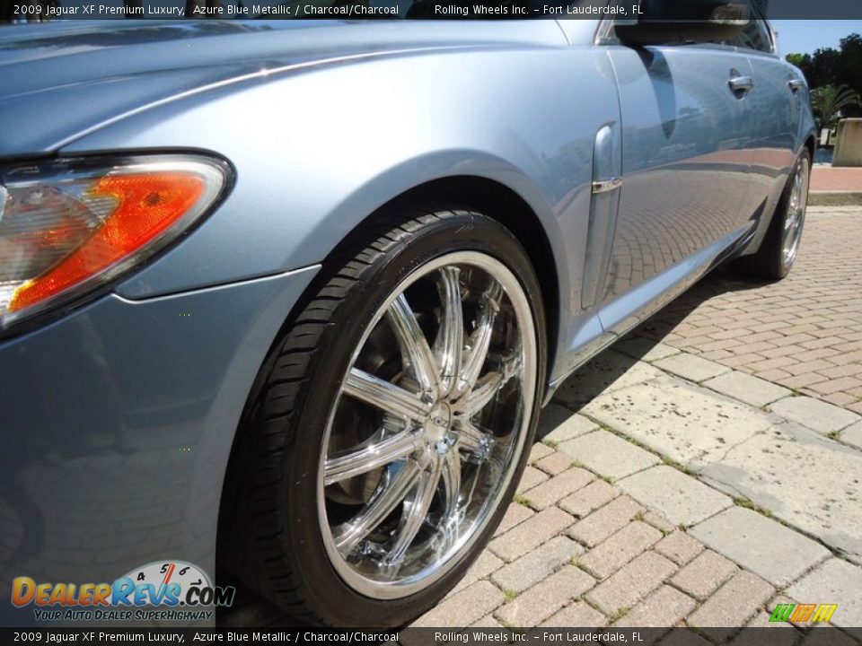 2009 Jaguar XF Premium Luxury Azure Blue Metallic / Charcoal/Charcoal Photo #23