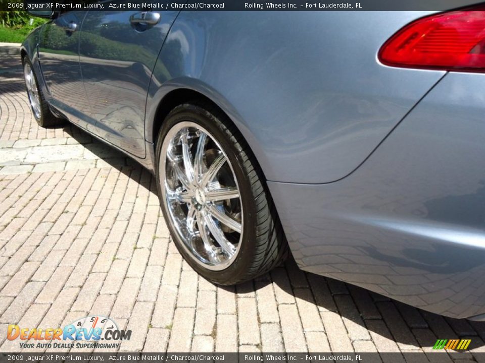 2009 Jaguar XF Premium Luxury Azure Blue Metallic / Charcoal/Charcoal Photo #30