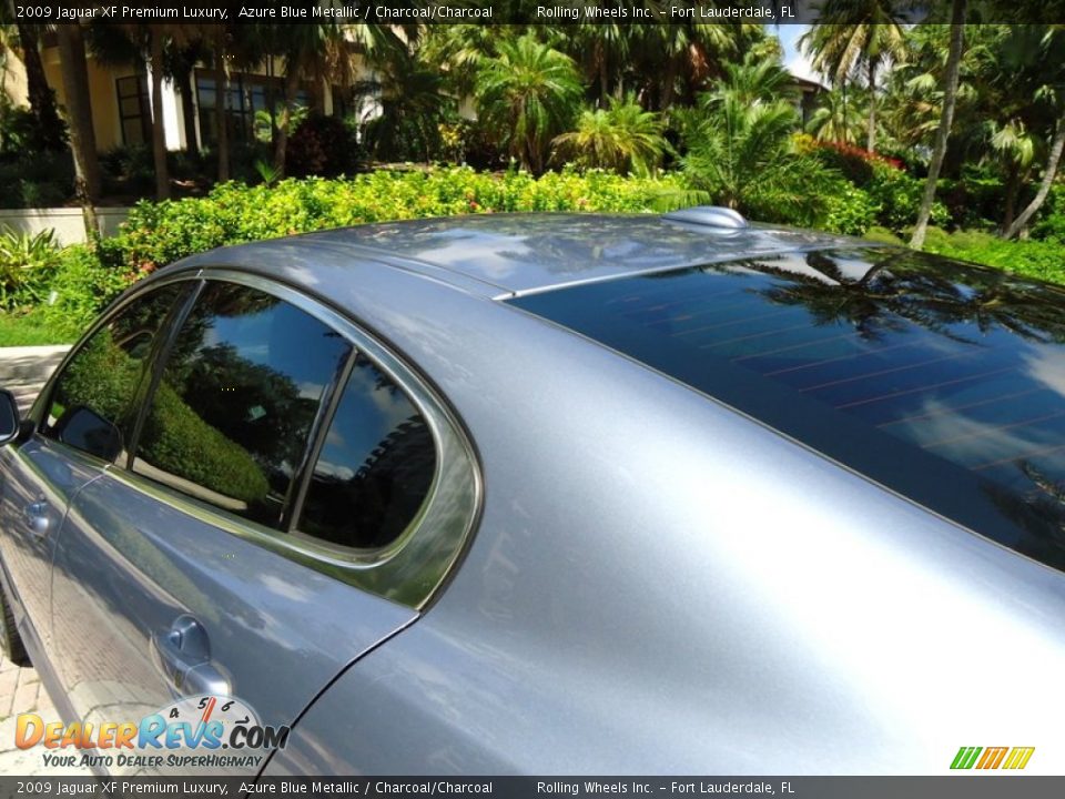 2009 Jaguar XF Premium Luxury Azure Blue Metallic / Charcoal/Charcoal Photo #31