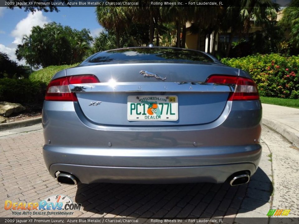 2009 Jaguar XF Premium Luxury Azure Blue Metallic / Charcoal/Charcoal Photo #32