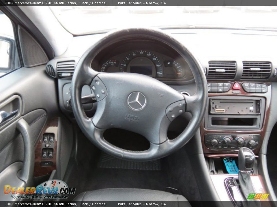 2004 Mercedes-Benz C 240 4Matic Sedan Black / Charcoal Photo #12