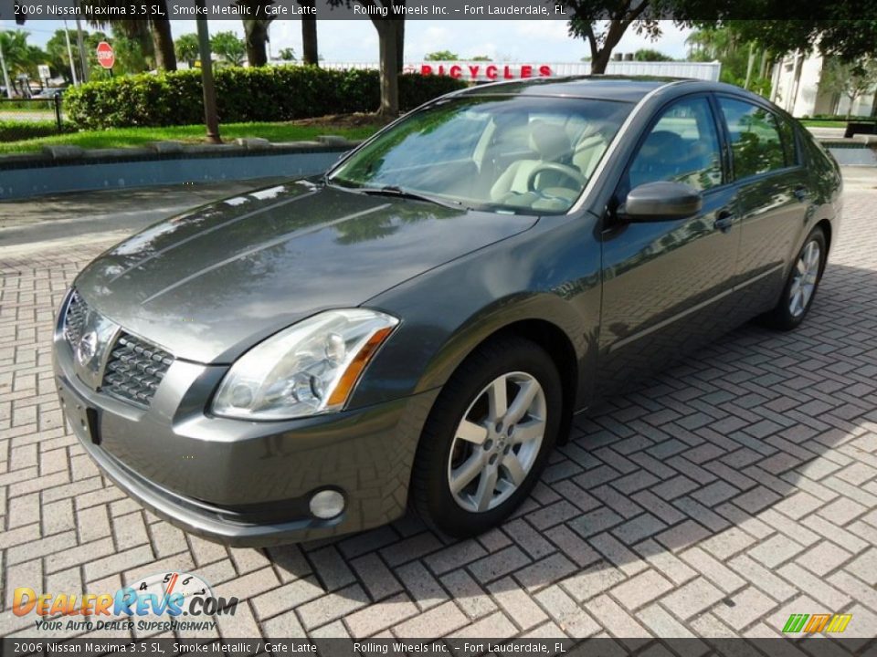 2006 Nissan Maxima 3.5 SL Smoke Metallic / Cafe Latte Photo #15