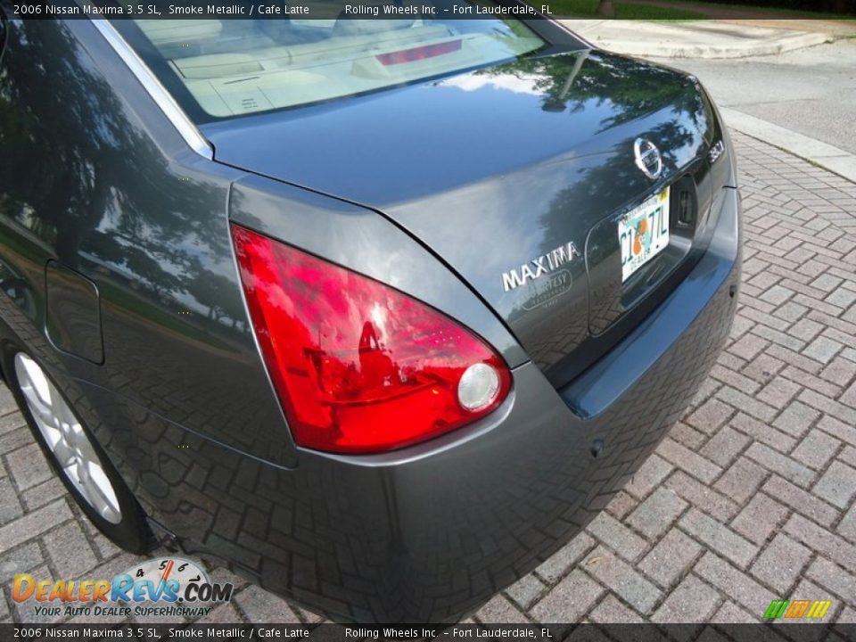 2006 Nissan Maxima 3.5 SL Smoke Metallic / Cafe Latte Photo #18