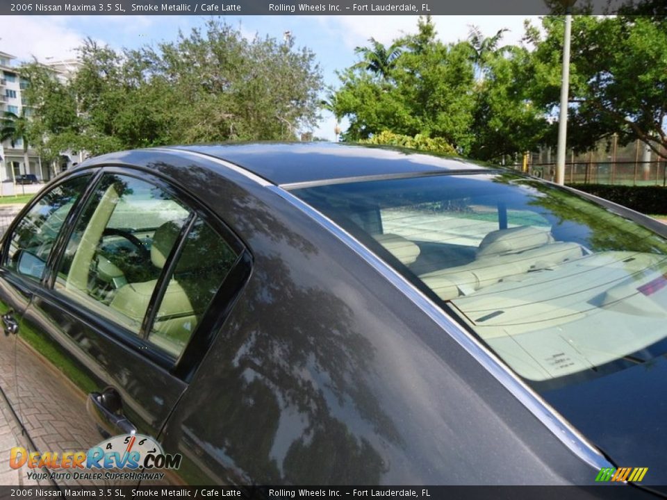 2006 Nissan Maxima 3.5 SL Smoke Metallic / Cafe Latte Photo #22