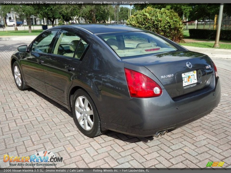 2006 Nissan Maxima 3.5 SL Smoke Metallic / Cafe Latte Photo #24