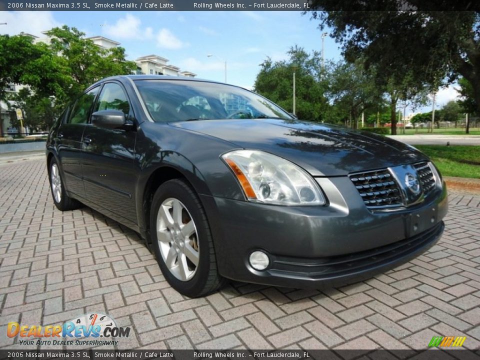 2006 Nissan Maxima 3.5 SL Smoke Metallic / Cafe Latte Photo #26