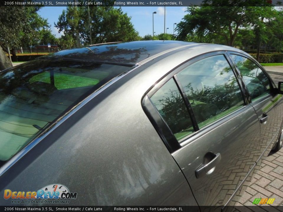 2006 Nissan Maxima 3.5 SL Smoke Metallic / Cafe Latte Photo #28