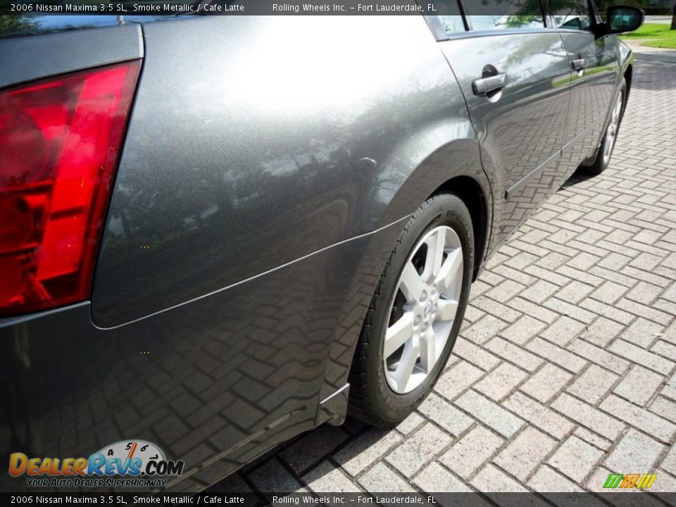 2006 Nissan Maxima 3.5 SL Smoke Metallic / Cafe Latte Photo #31