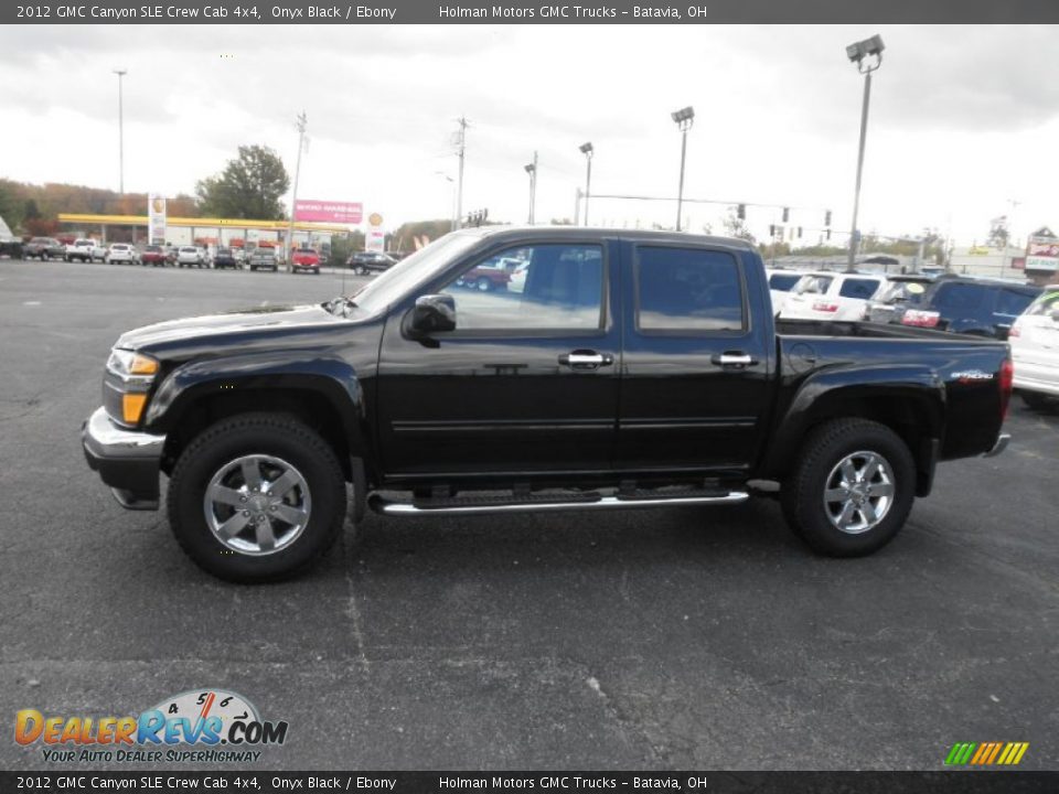 2012 GMC Canyon SLE Crew Cab 4x4 Onyx Black / Ebony Photo #4