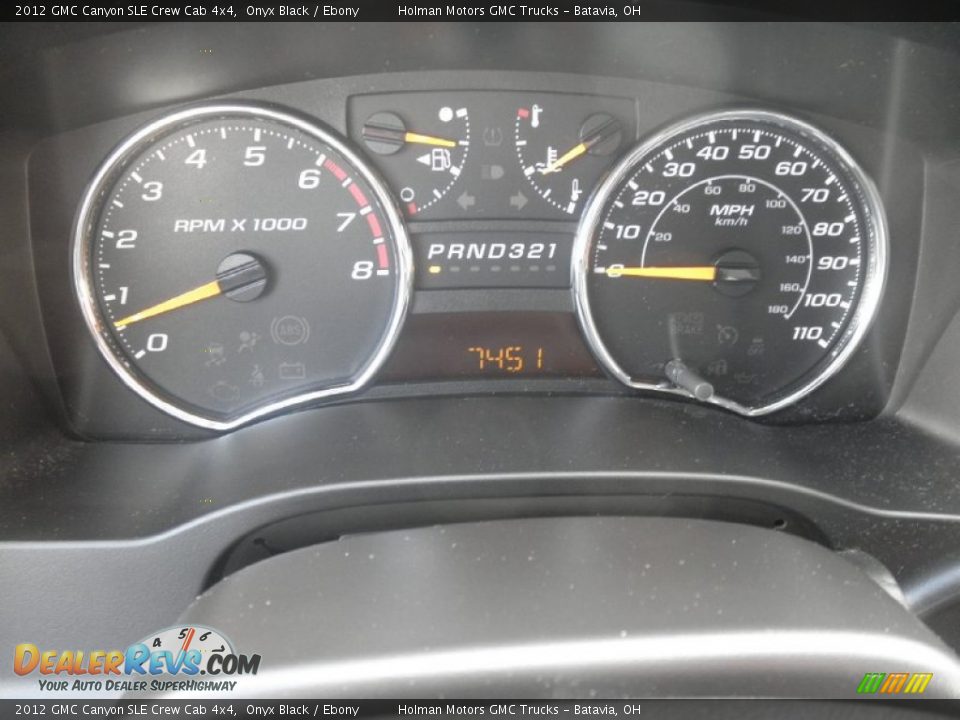 2012 GMC Canyon SLE Crew Cab 4x4 Onyx Black / Ebony Photo #10