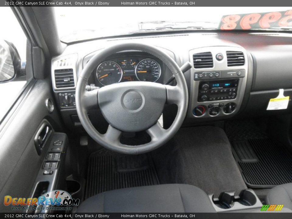 2012 GMC Canyon SLE Crew Cab 4x4 Onyx Black / Ebony Photo #13