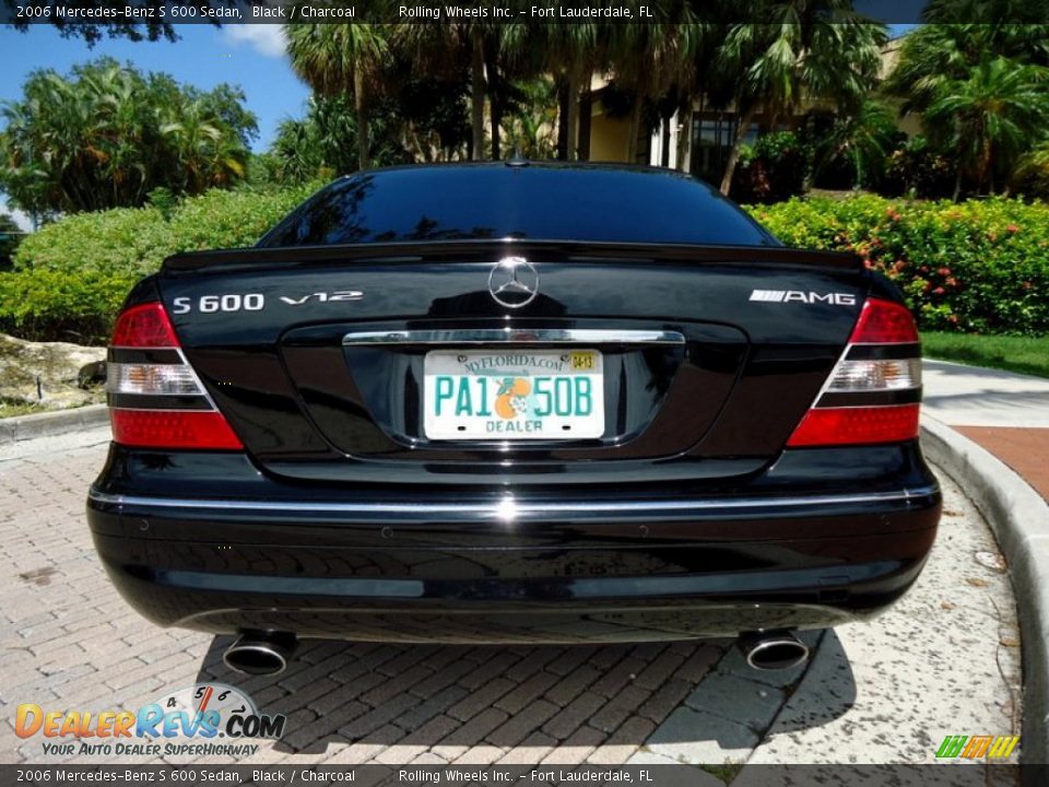 2006 Mercedes-Benz S 600 Sedan Black / Charcoal Photo #2