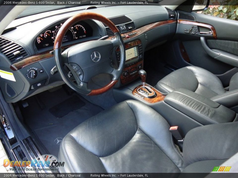 Charcoal Interior - 2006 Mercedes-Benz S 600 Sedan Photo #14