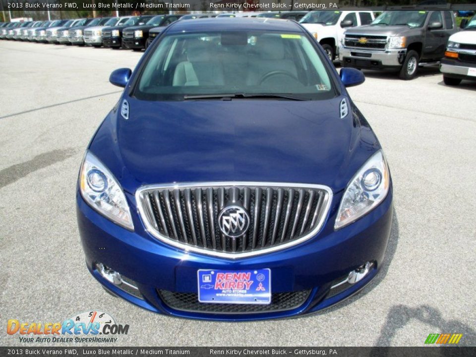 2013 Buick Verano FWD Luxo Blue Metallic / Medium Titanium Photo #14