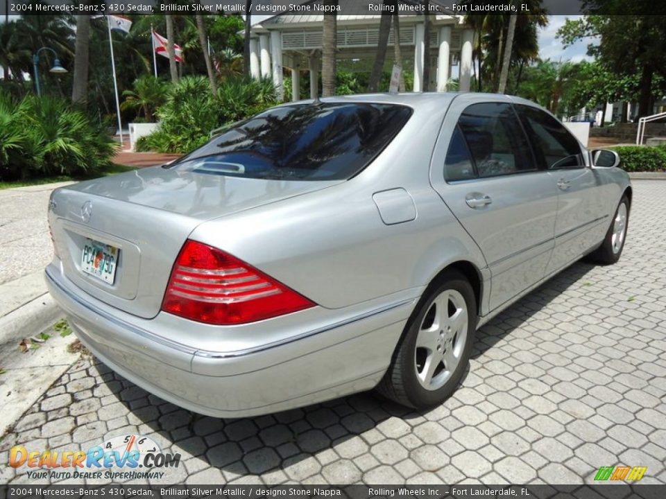2004 Mercedes-Benz S 430 Sedan Brilliant Silver Metallic / designo Stone Nappa Photo #9