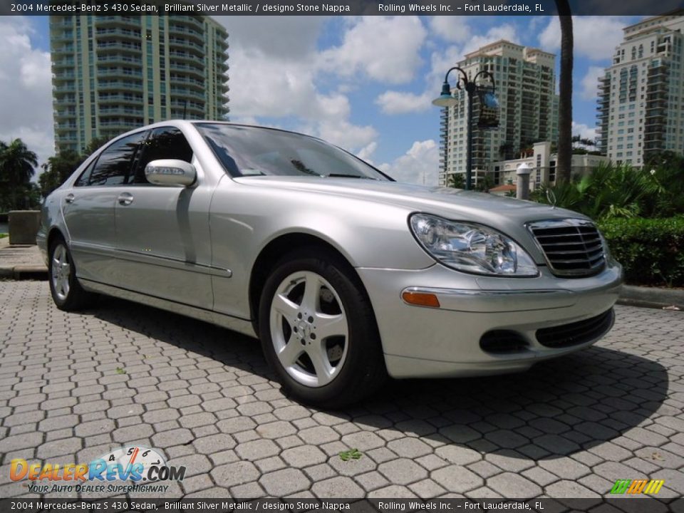 2004 Mercedes-Benz S 430 Sedan Brilliant Silver Metallic / designo Stone Nappa Photo #10